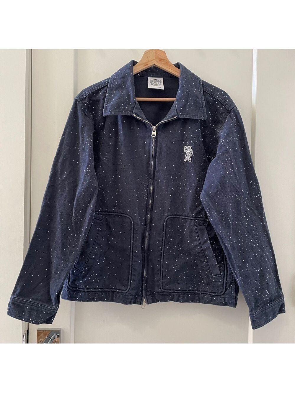 Billionaire Boys Club Men's Galaxy Full Zip Jacket With Astronaut IceCream Sz M